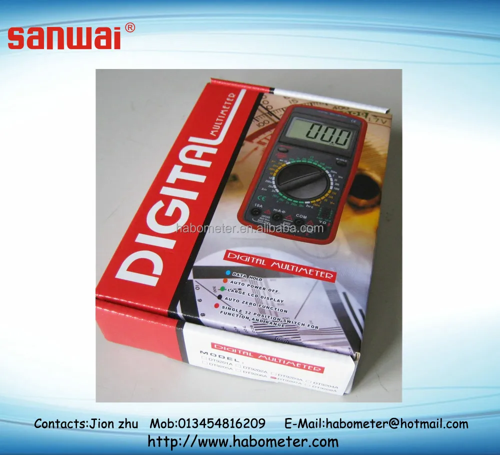 digital multimeter DT9207A.2(Angle adjustable digital multimeter)