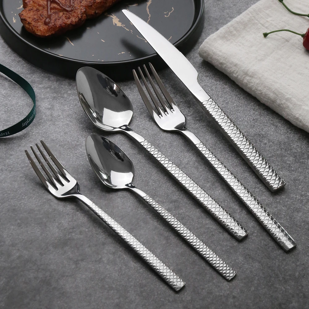 
2021 Amazon Top Selling Unique Design Gold Plated Cutlery Dining Set Flatware Wholesale 