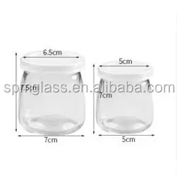 Fresh Milk Jelly Mousse Yogurt Package Container Two Size Round Pudding Glass Jar