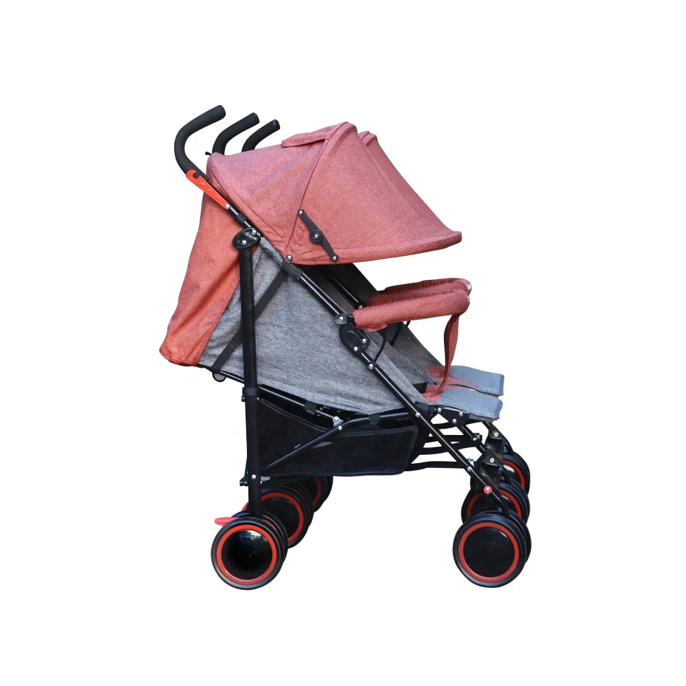 One hand folding lovely baby twins walkers carriers with cover