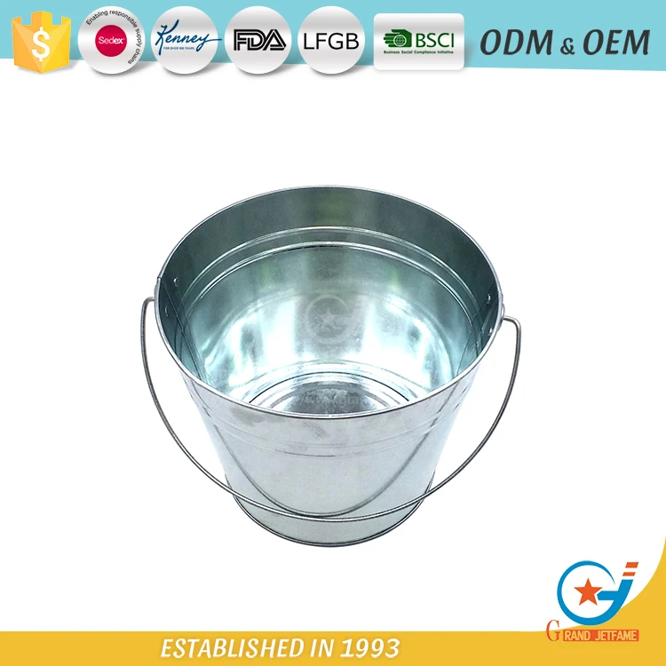 Durable Garden Planter Galvanized Flower Pots Metal Pot Planter Metal Flower Pot