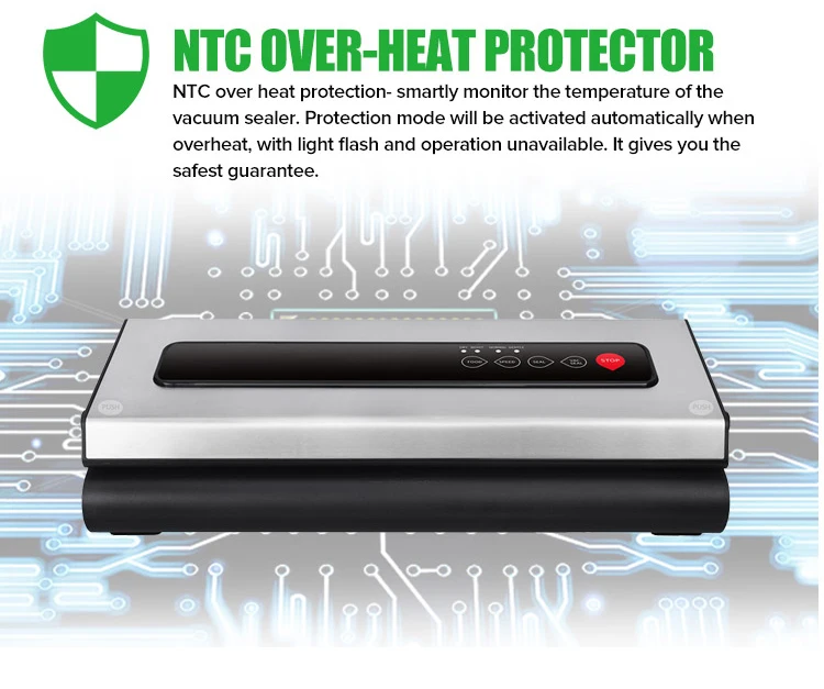 Dual Power Stainless Steel Food Saver Sous Vide Food Vacuum Sealer Outdoor Optimum Equipment