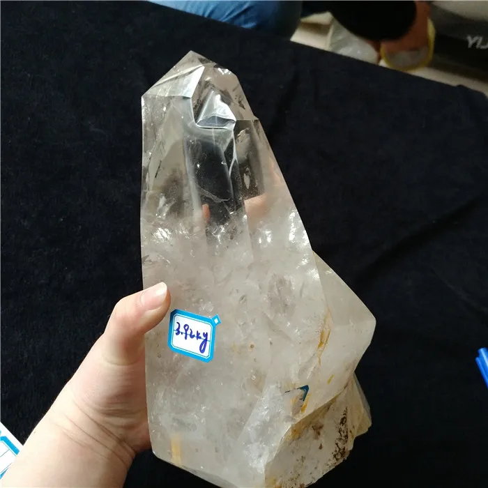 Natural rock quartz crystal wands clear crystal engraved points prism