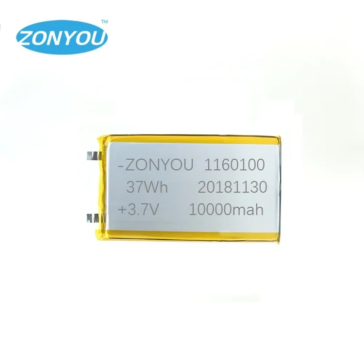 Besrt  Price  High Capacity 3.7V 1160100 10000mAh  Rechargeable Lipo Lto Battery For Power Bank
