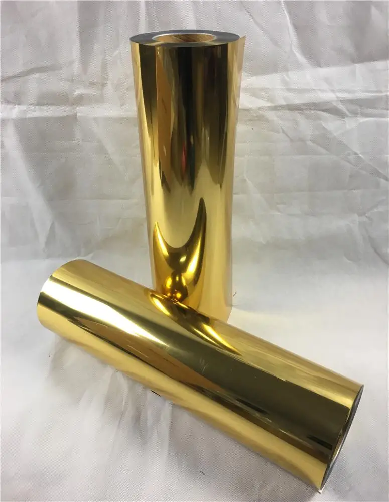 China sell CDN metallic heat transfer vinyl/metallized pet film roll