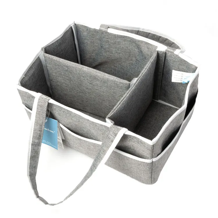 Large fashion nursery organizer cotton baby diaper storage caddy