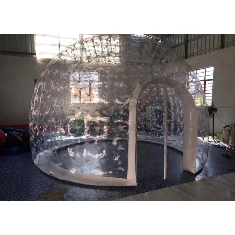 Blue Springs PVC Airtight Transparent Inflatable Party Dome Tent with LED light