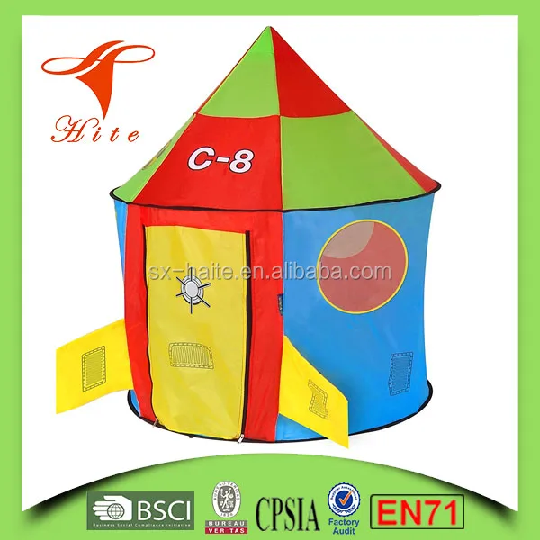 Spaceship Adventure kids play game tent/ Rocket shape Family Play Tent/Collapsible Play Tent