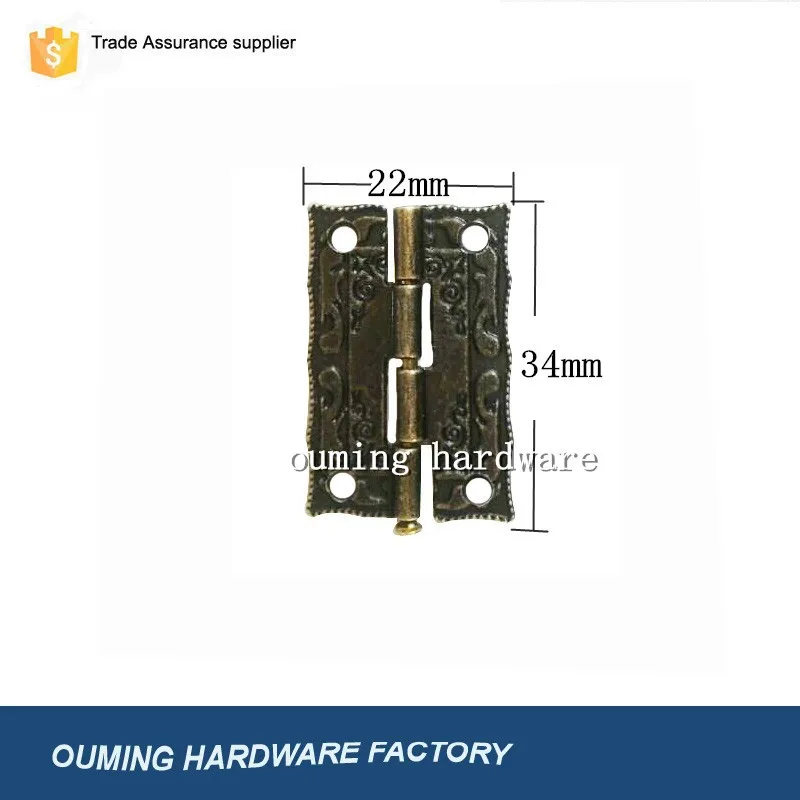 Старинный шарнир из цинкового сплава для коробки