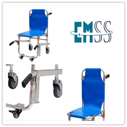 
Wheeled Stretcher Climbing stair stretcher with foldable footrest 