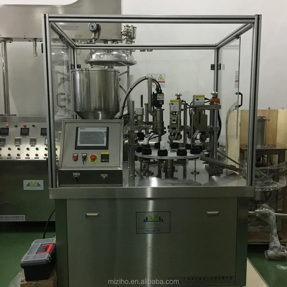 High quality cosmetic hand cream or hair gel tube filling and sealing machine