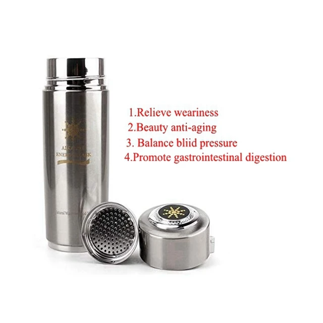 Yellow cylindrical packaging alkaline water bottle vacuum insulated stainless steel water bottle