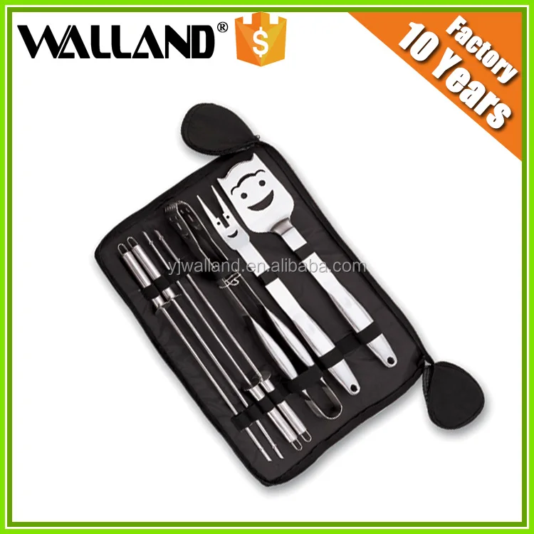 China Factory Cheap Promotion BBq Tool Set Grilling Accessories Barbecue Kit with Carrying Box