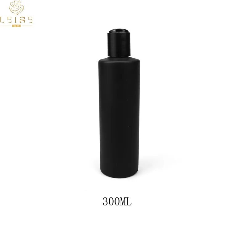 Custom cosmetic 300ml 400ml recycling plastic pet bottle 1000ml 1L 250ml rectangle matte black pet plastic shampoo lotion bottle