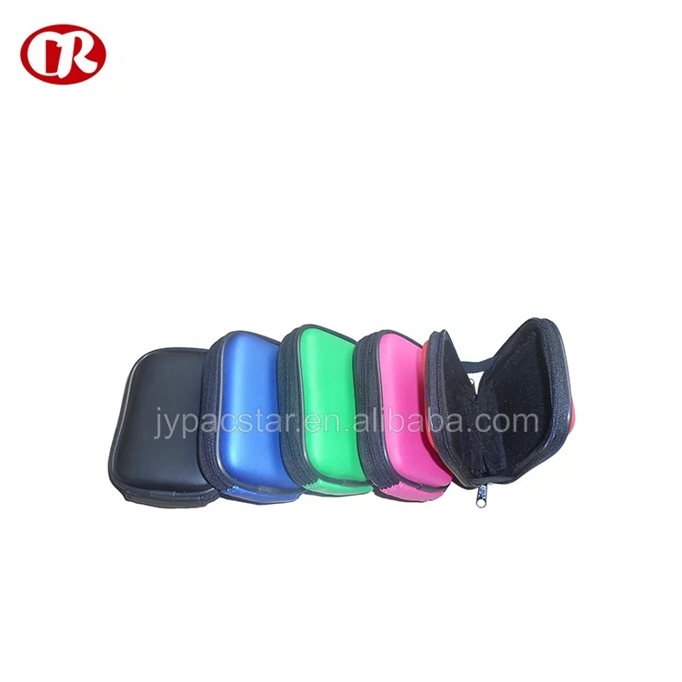Option color PU shell zipper close hard camera case with metal hook