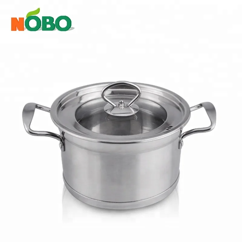 Eco-friendly unique designed double bottom cooking soup pot stainless steel pot