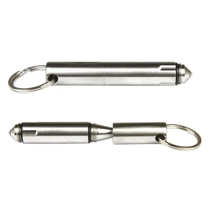 Dito Mini EDC Pocket Tactical Pen Survival Outdoor Stainless Steel Keychain Tool Broken Window Glass Breaker + 1x refills 9282