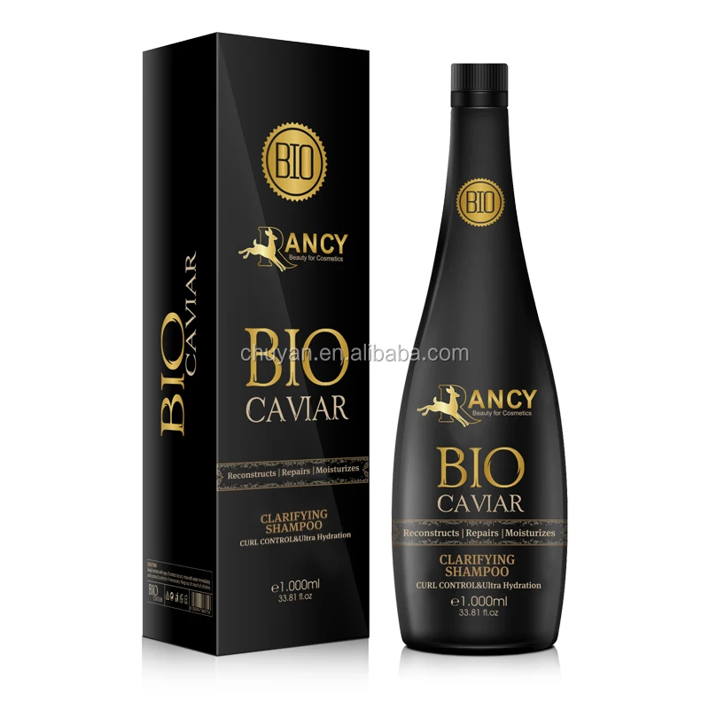 
OEM 1000ML Bio Caviar Hair Shampoo Ultra Hydration Sulfate free Natural Shine Anti Hair Loss Keratin Hair Shampoo 