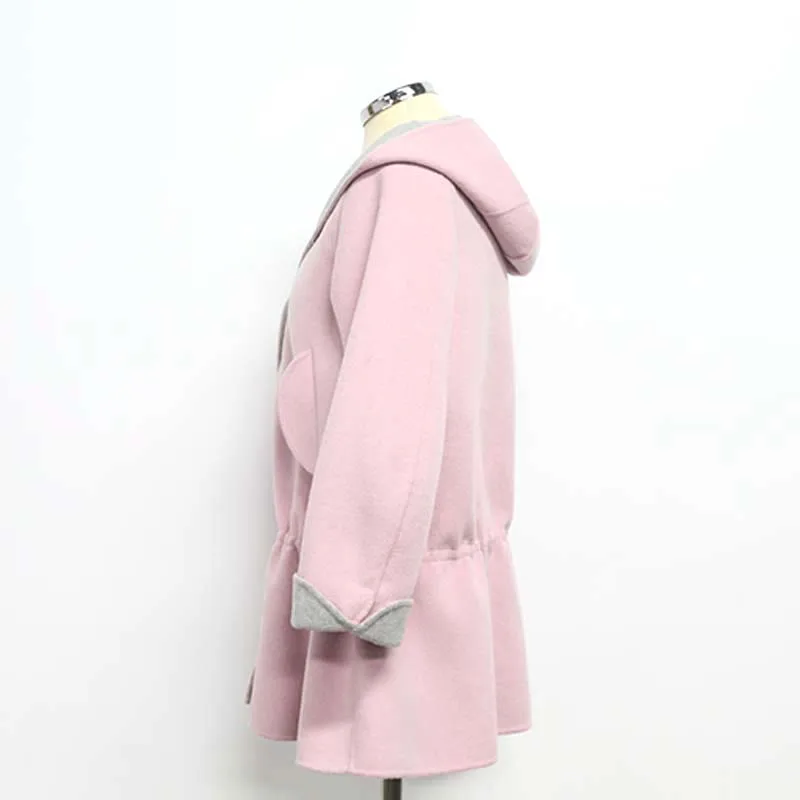 
Professional manufacturer woolen cloth woolen coat woman ladies coat 