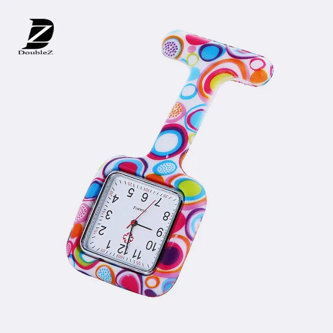 Square Face Nurse Watches With Multiple Colors