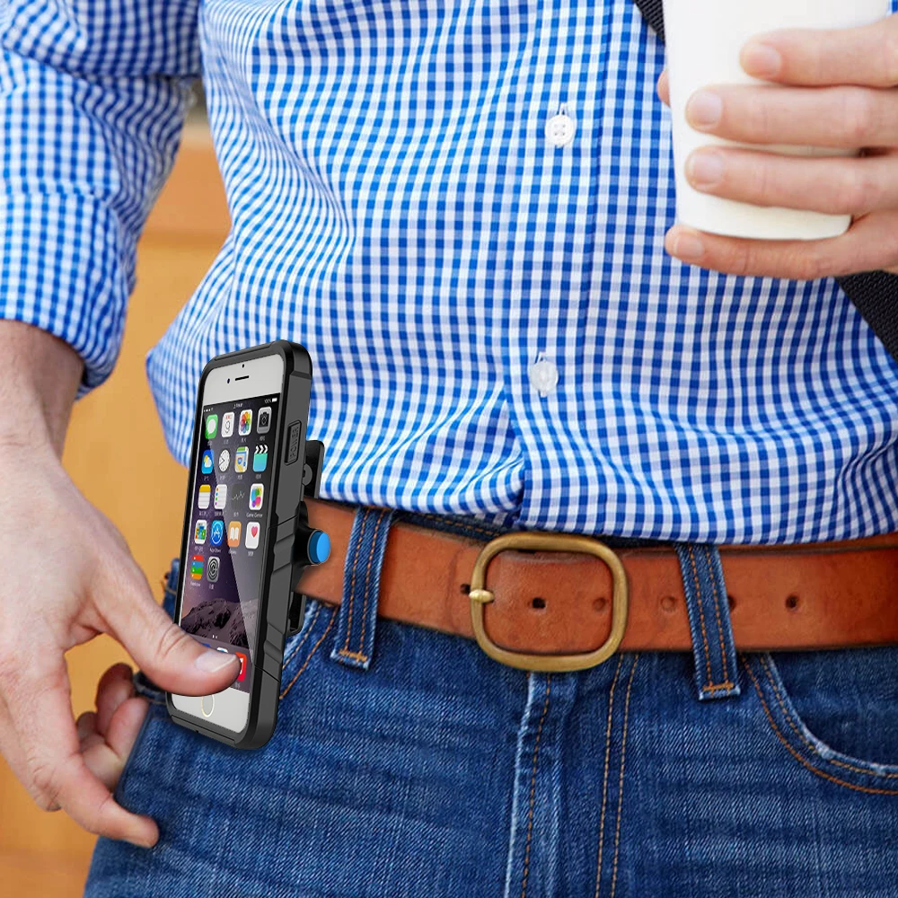 
Universal quick lock magnet waist belt mount cell phone for sports outdoor 