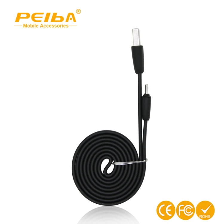 Alibaba Hot Sale Micro Usb Charging Cable For Android Phone , 3ft colorful flat Data cord line for Samsung Charger Cable