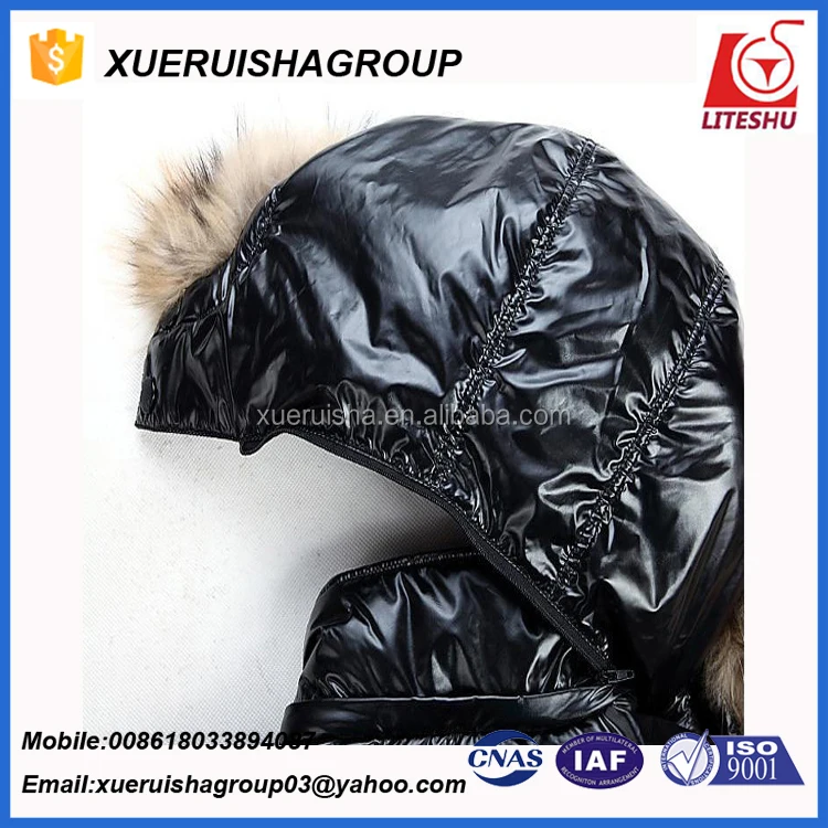 shiny fake fur hooded man winter coat goose down filled jacket