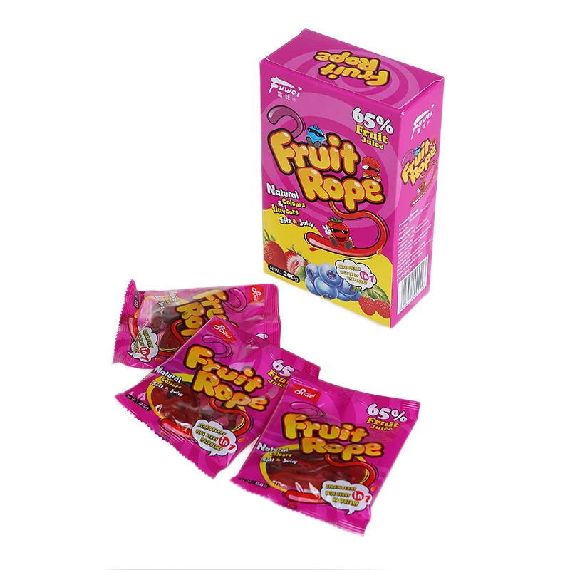High fruit juice rope candy