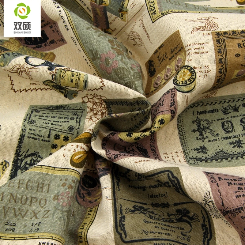 High Quality Japanese& Korean Style Linen Fabric ZAKKA Vintage Design Cloth For Home Decoration