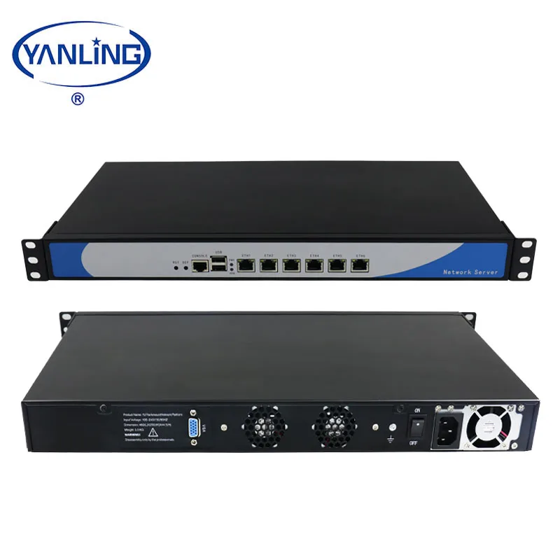 Yanling 1U rack mount server  Intel core i7 3770 quad core  6*1000M lan pfsense router network security application