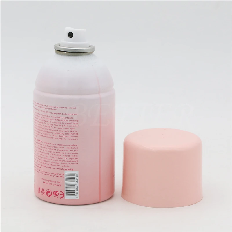 aluminum aerosol spray can 250ml black perfume spray bottle