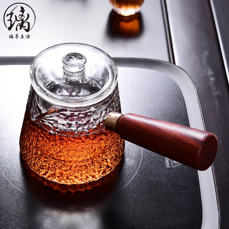 coffee and tea maker With Filter and Wood Handle