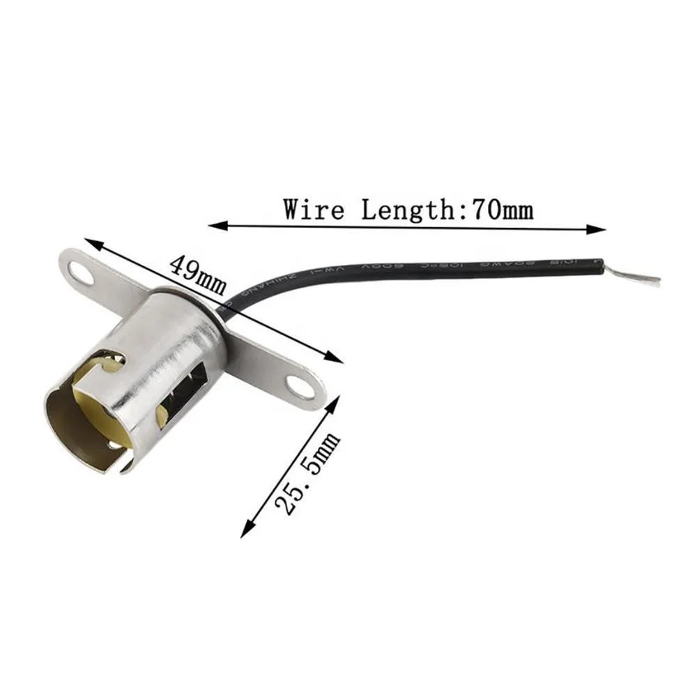 Car LED BA15s 1156 12V Light Bulb Socket Lamp Holder Snap-in With Wire Connector