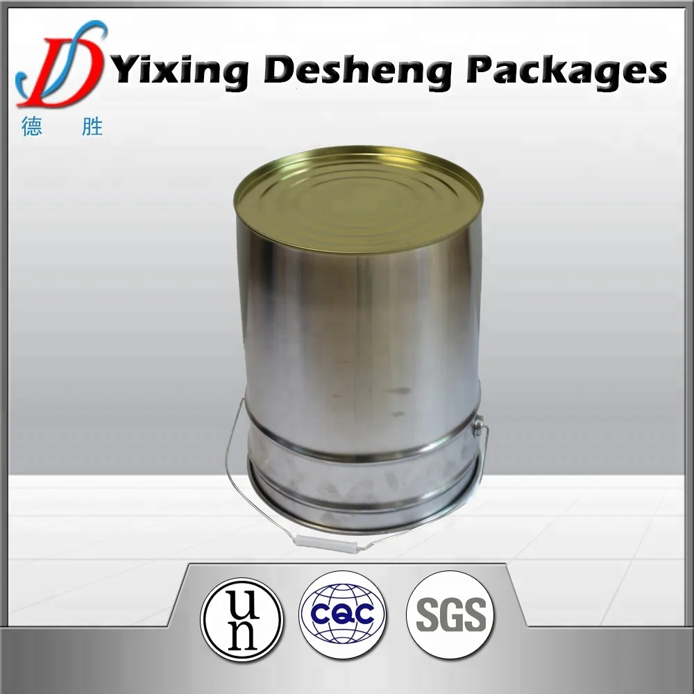 20L UN opening steel pail round tin bucket for paint ink chemical products with ring lock
