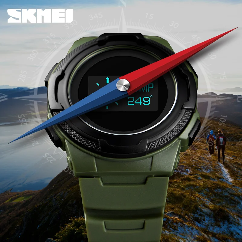 SKMEI 1439 Name Brand Wholesale Watches Men Outdoor Sport Waterproof Compass Watch