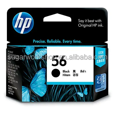 Подлинный (56 черный) C6656A для HP для DJ (19 мл) для DJ 5160 / 5550 / 5652 / 9650 / 9680 DSJ 450ci/JA psc 1110 / 1200 / 1210 / 13
