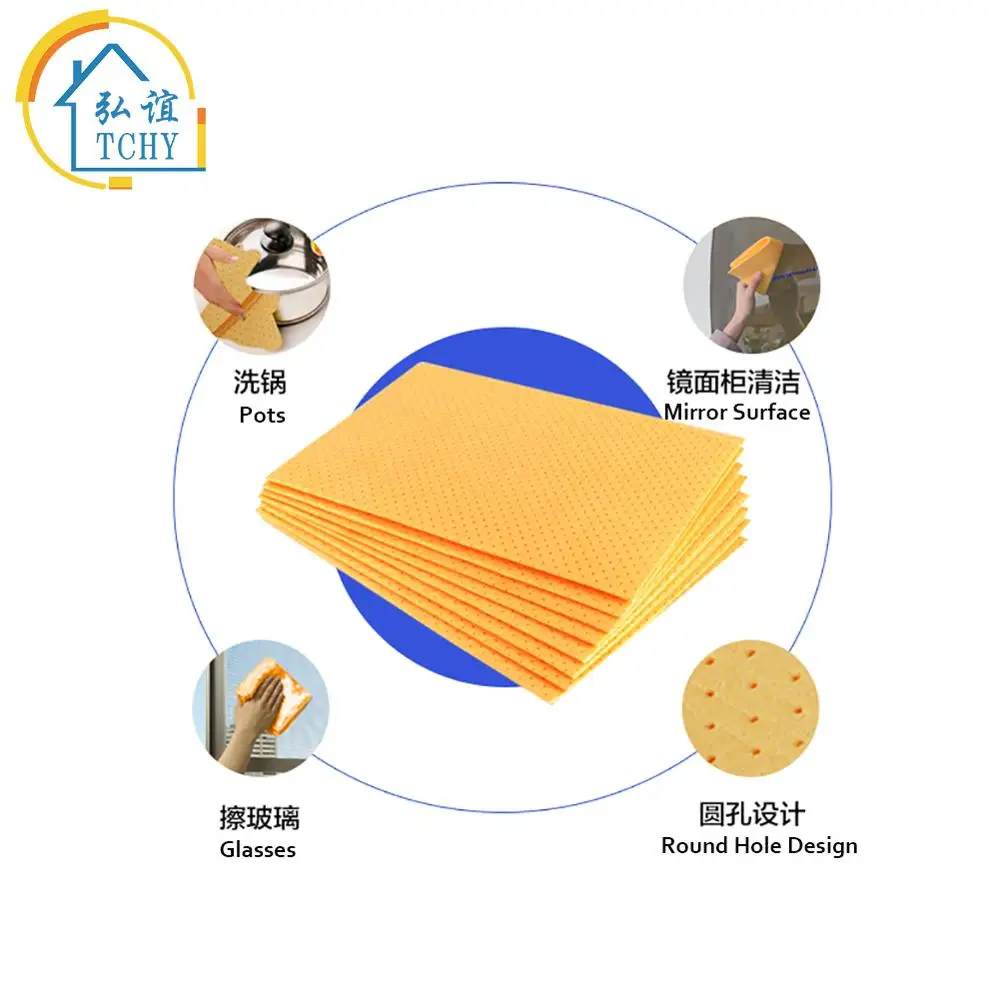 Kitchen Towel Non-woven Absorbent Glass Cleaning Cloth Anti-grease Dish Washing Wiping Rags for Home Kitchen Car Wiper