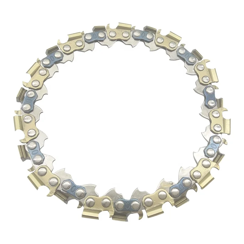 Wood carving plate 100 and 160 angle grinder chain double serrated anti-kick wood carving knife 22 teeth / 1.59 cm curved