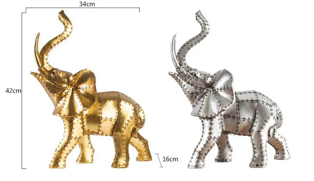 Customized gold elephant figurine