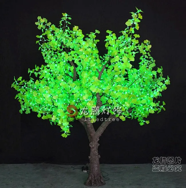 wholesale Outdoor christmas street landscape decoration large Artificial led Ginkgo tree lighting