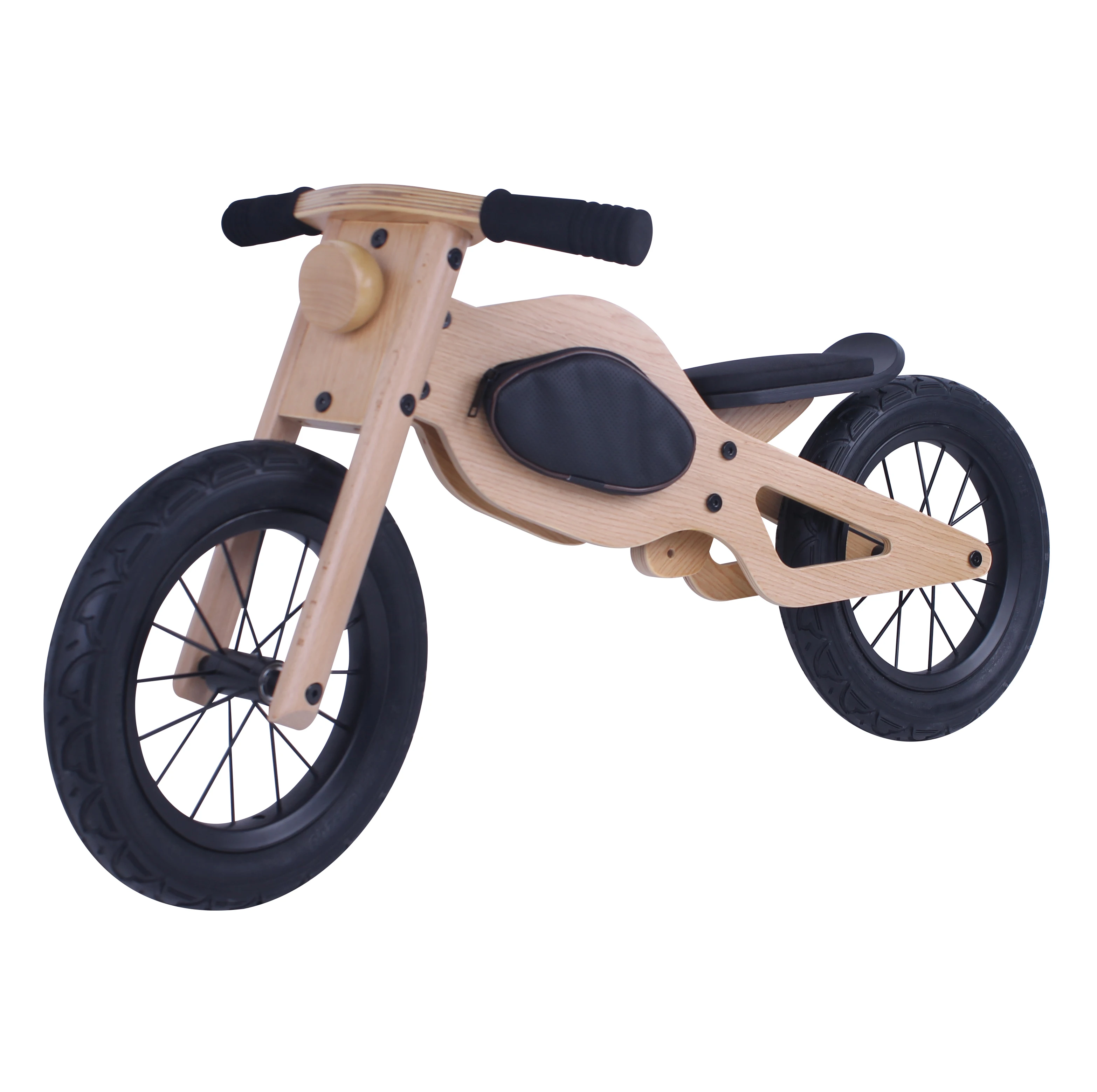 
Ashtree surface 12 inch wooden balance bike with a bag for kids balance training 
