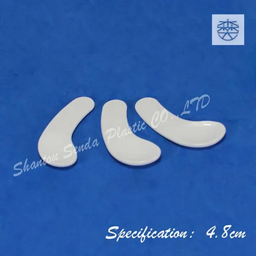 Small plastic flat mixing 5.4cm spoon for cosmetic