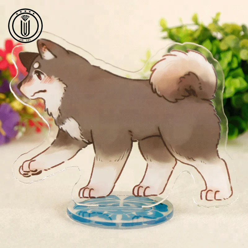 clear translucent and transparent acrylic stand anime with base