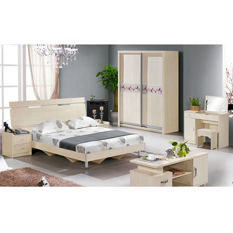 Bedroom Furniture Upholstered Bed Hotel Solid Wood Bed Modern Double Bed