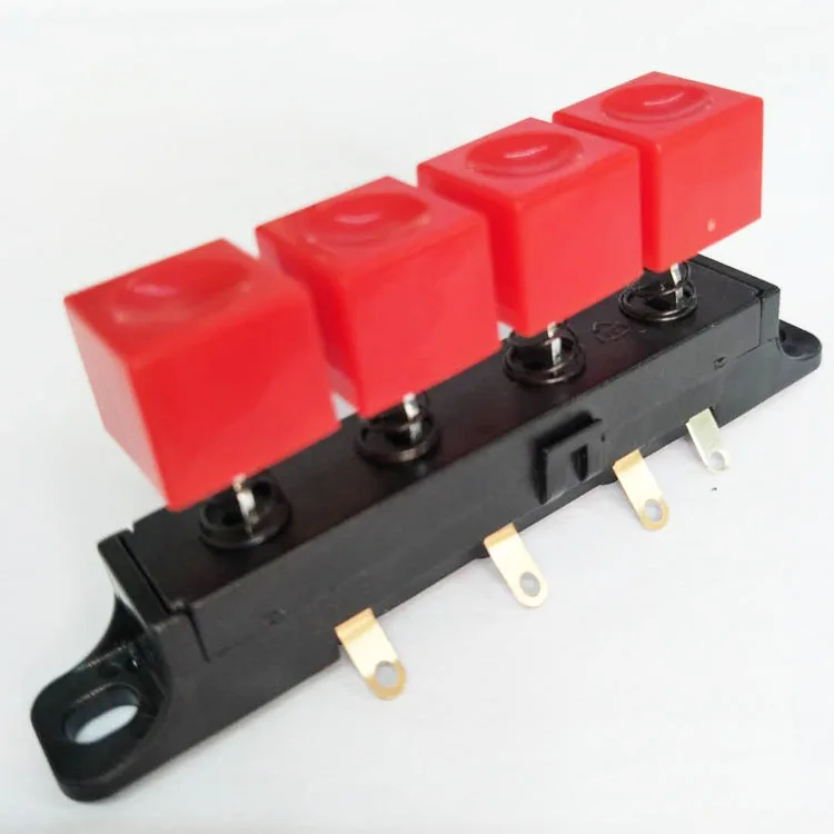 Towei factory supply fan piano switch 4 key 3 speed electric fan color push button Keyboard Switches