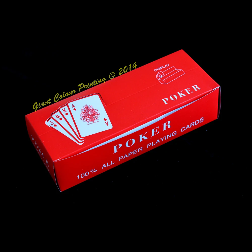 
 Двойная пластиковая коробка бумажный рукав игральные карты размер покера  