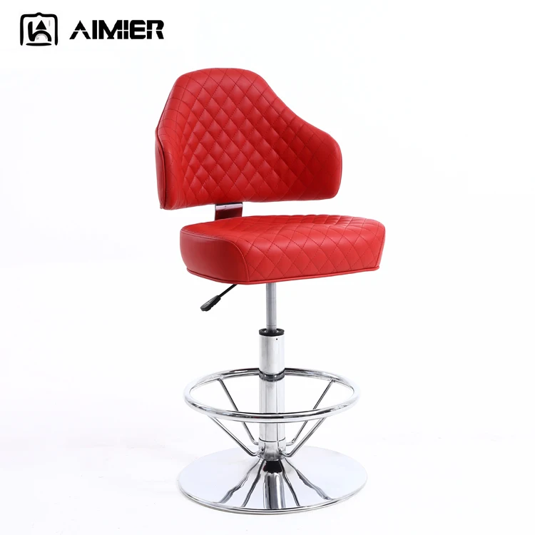 Custom Modern Casino Chair Stainless Steel Base Swivel Slot Machine Chairs Synthetic Leather Chairs