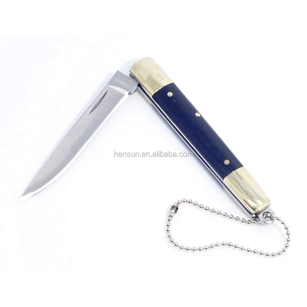 China wholesale Columbia folding pocket knife collection knife with brass resin handle