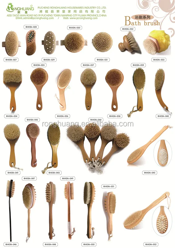 
wood Comb natural Bamboo wooden hair brush massage brush boar bristle brush C23 