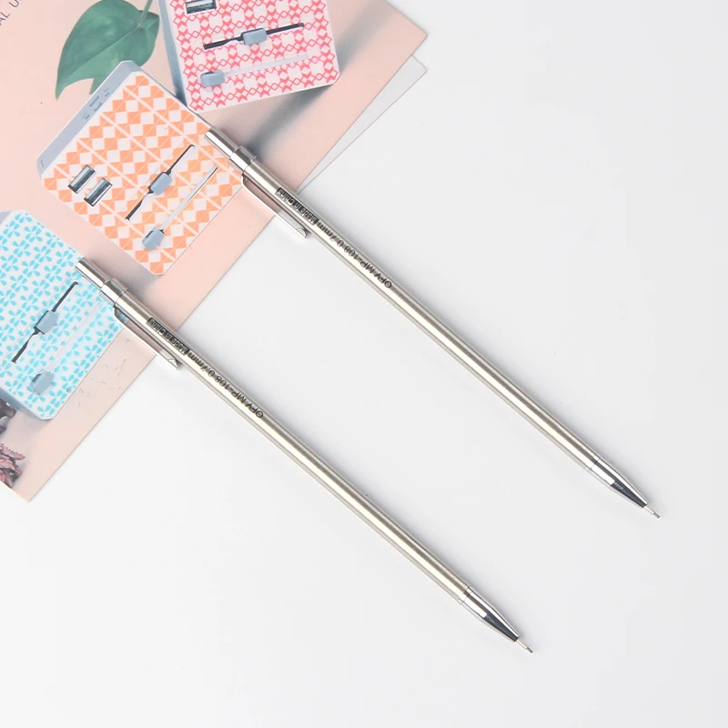 Fancy silver color slim thin Metal Mechanical Pencil